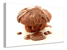 Lade das Bild in den Galerie-Viewer, Leinwandbild Muffin mit Schokolade
