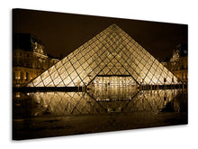 Lade das Bild in den Galerie-Viewer, Leinwandbild Nachts am Louvre
