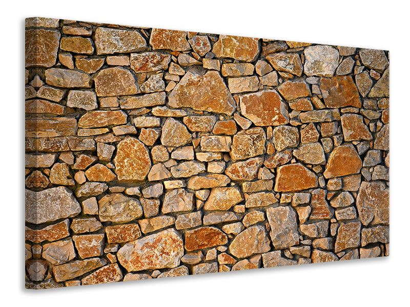 Leinwandbild Natur Steinmauer