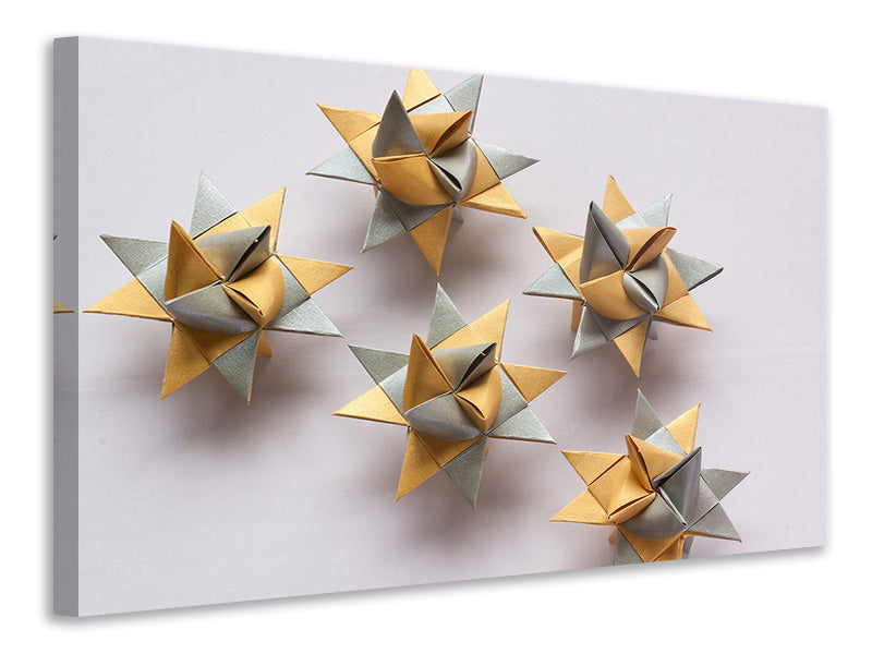 Leinwandbild Origami Sterne