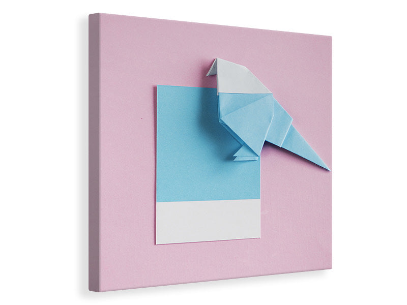 Leinwandbild Origami Vogel