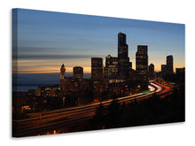 Lade das Bild in den Galerie-Viewer, Leinwandbild Sonnenuntergang in Seattle
