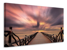 Lade das Bild in den Galerie-Viewer, Leinwandbild Spektakulärer Sonnenuntergang auf der Brücke

