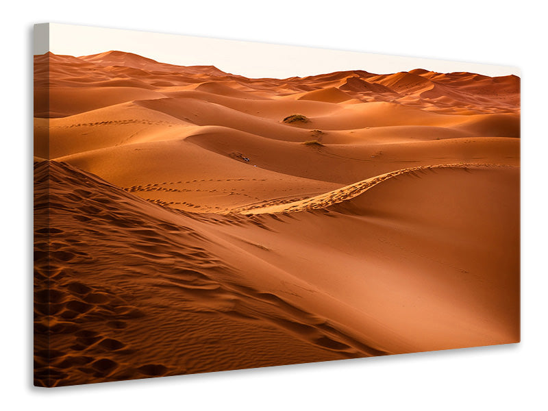 Leinwandbild Spuren in der Wüste