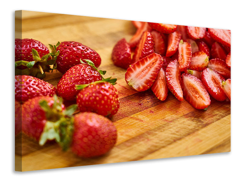 Leinwandbild Süsse Erdbeeren
