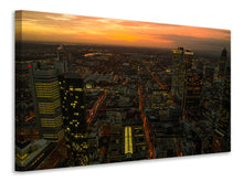 Lade das Bild in den Galerie-Viewer, Leinwandbild Über den Dächern von Frankfurt
