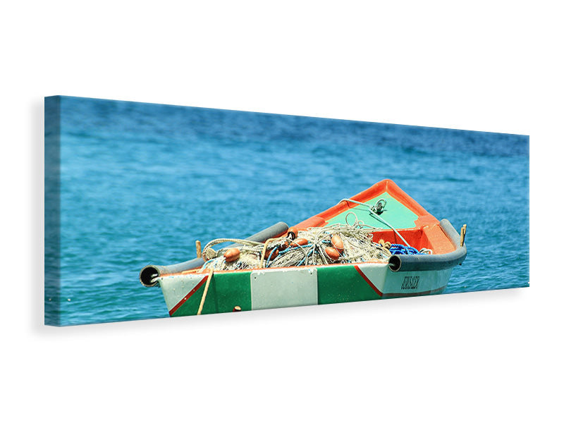 Leinwandbild Panorama Ein Fischerboot