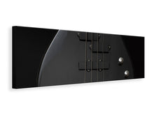 Lade das Bild in den Galerie-Viewer, Leinwandbild Panorama Gitarre ganz in schwarz
