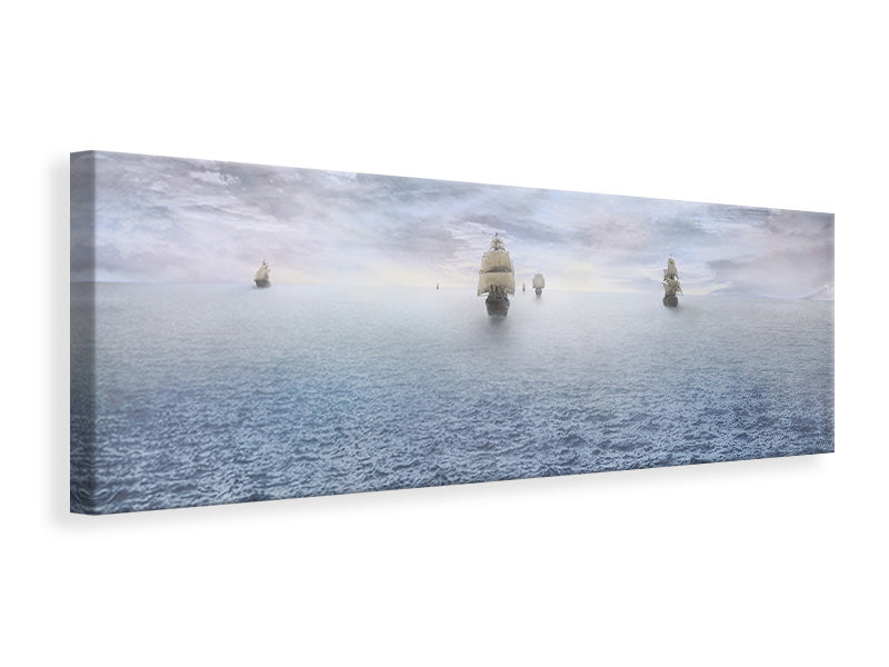 Leinwandbild Panorama Piratenschiffe