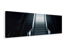 Lade das Bild in den Galerie-Viewer, Leinwandbild Panorama Rolltreppe in der Dunkelheit
