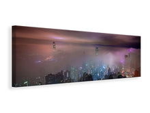 Lade das Bild in den Galerie-Viewer, Leinwandbild Panorama Smog in Hong Kong
